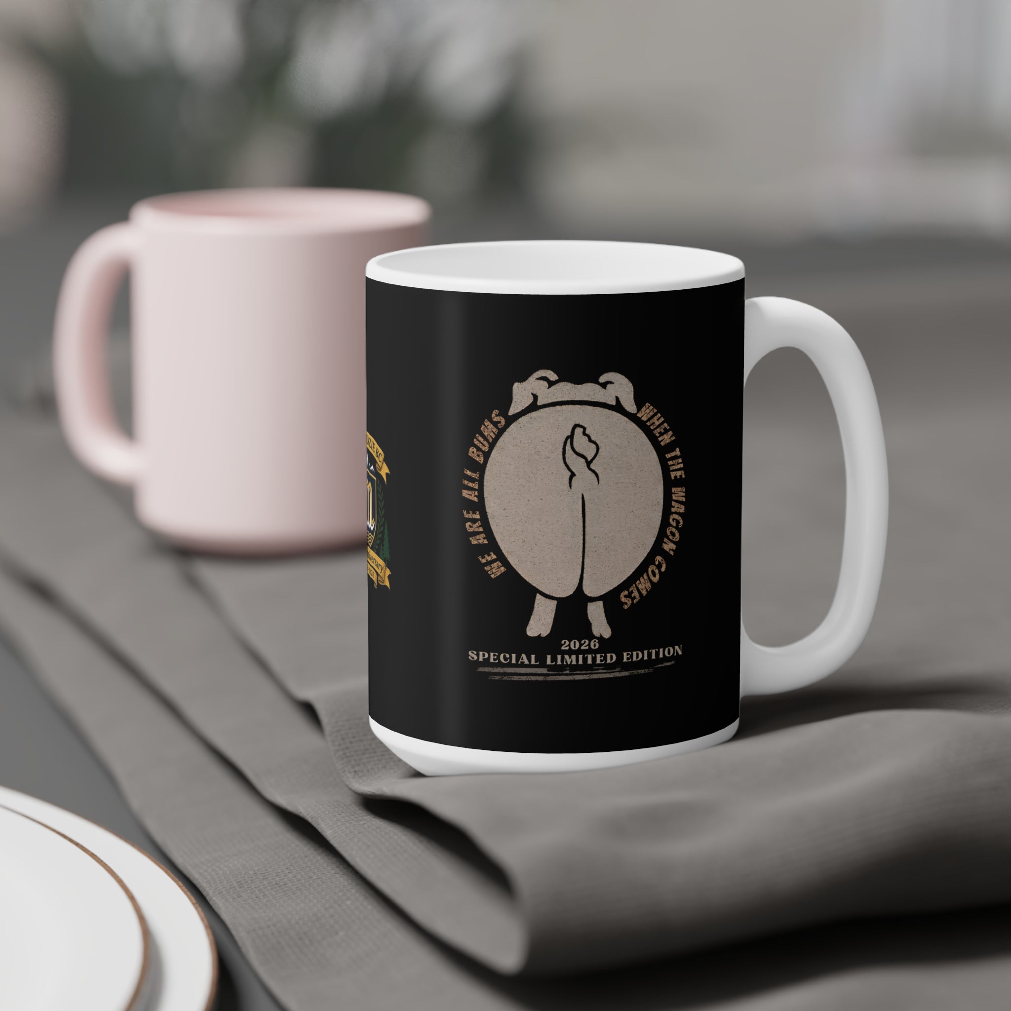 Pig Day 7 15oz Mug — 'Swill and Swine • Rain or Shine'