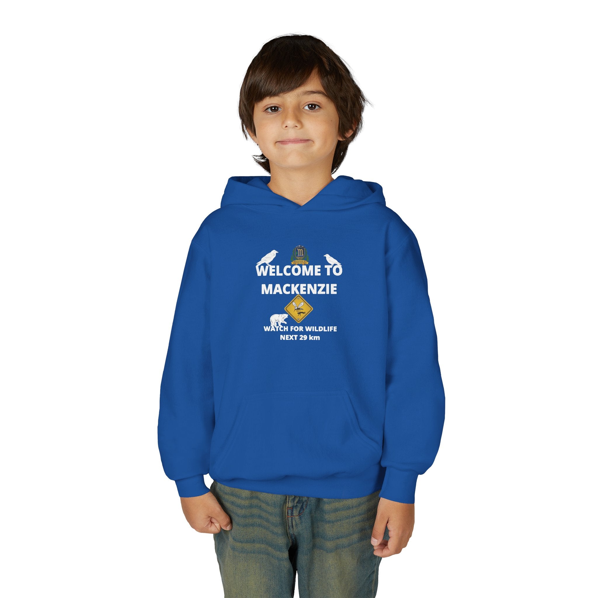 Mackenzie 60th "Crushin' It" & Wildlife Warning Kids Hoodie (Dark Edition)