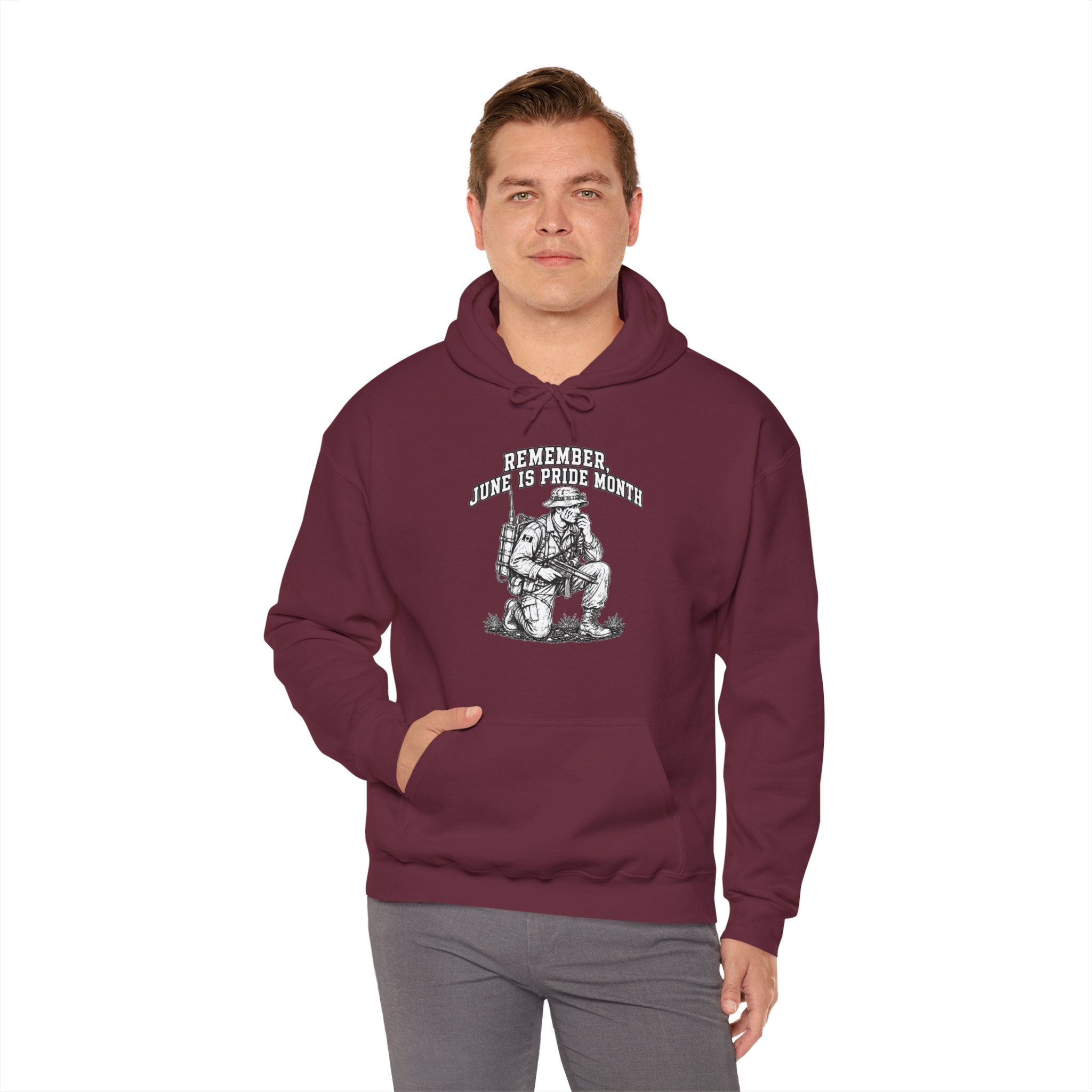 Custom Personalized 1 Design on Front — Remember June is Pride Month Hoodie