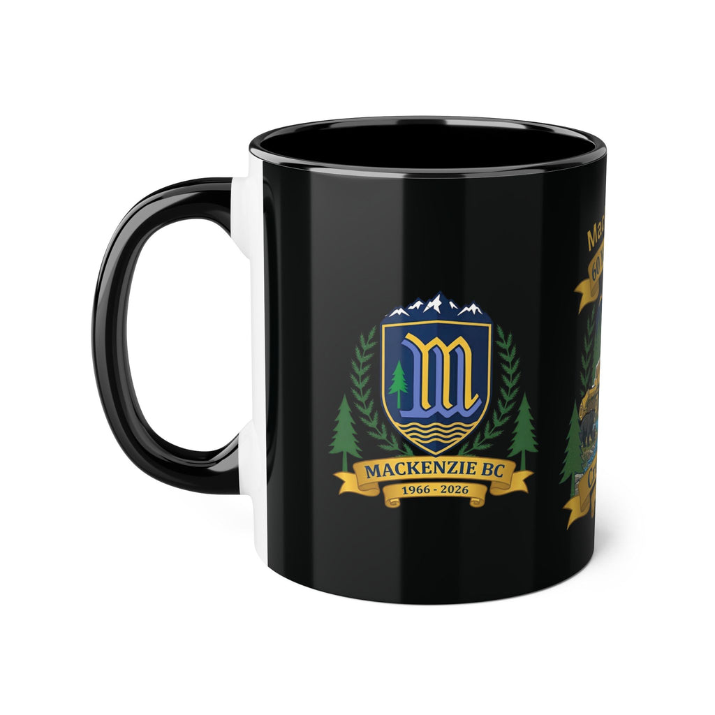 Personalized Tri-Color Mackenzie BC 60th Anniversary Ceramic Mug — “60 Years and Still Crushin' It! 1966–2026”