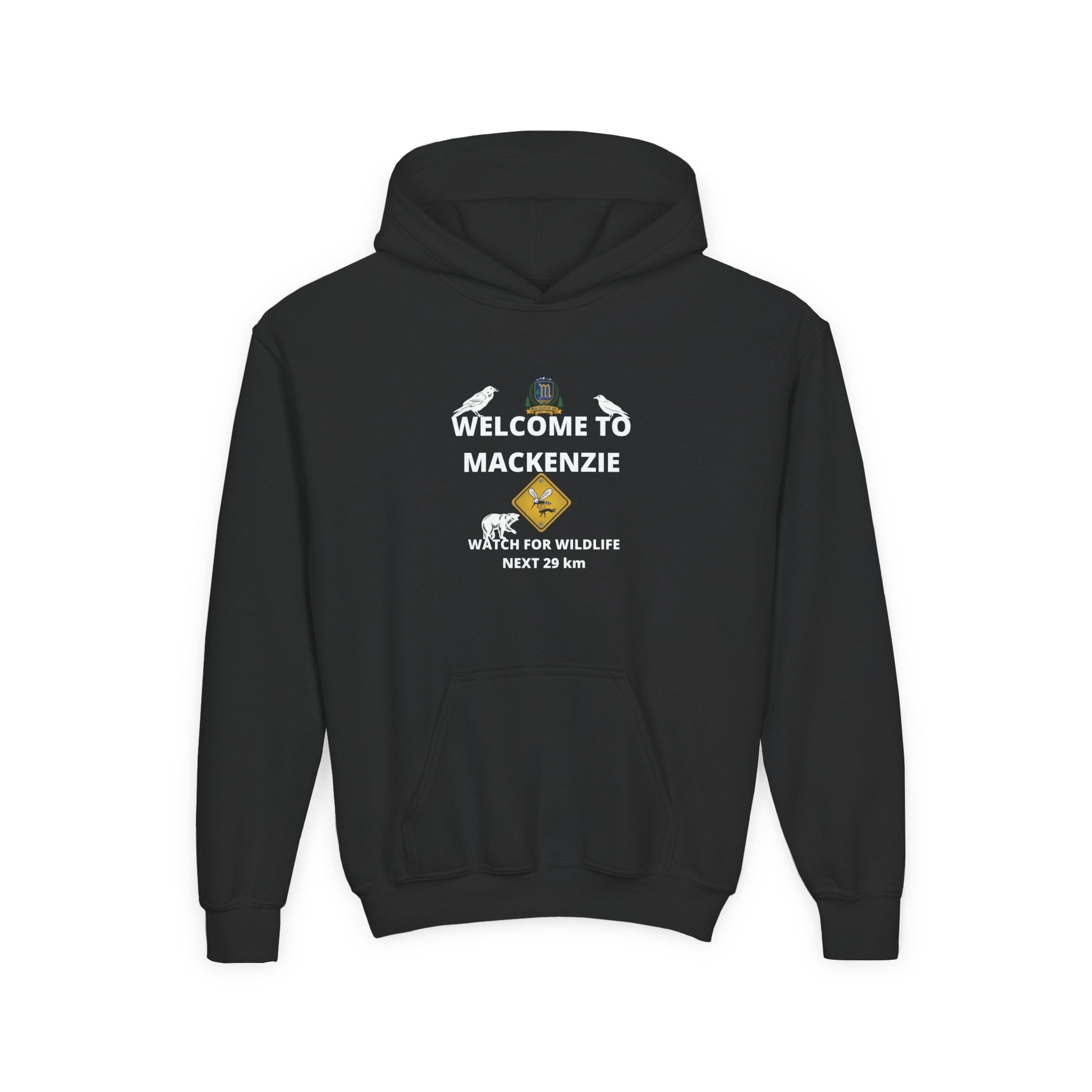Mackenzie 60th "Crushin' It" & Wildlife Warning Kids Hoodie (Dark Edition)