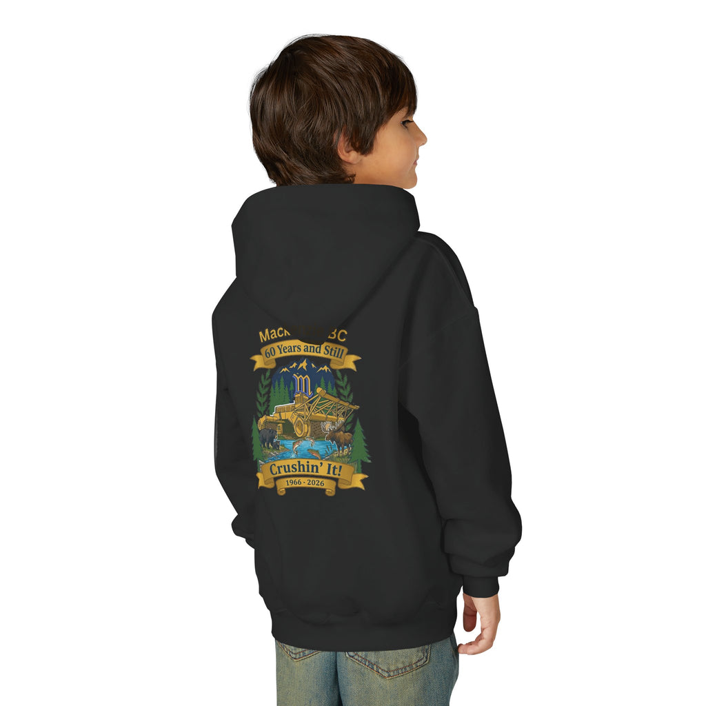 Mackenzie 60th "Crushin' It" & Wildlife Warning Kids Hoodie (Dark Edition)