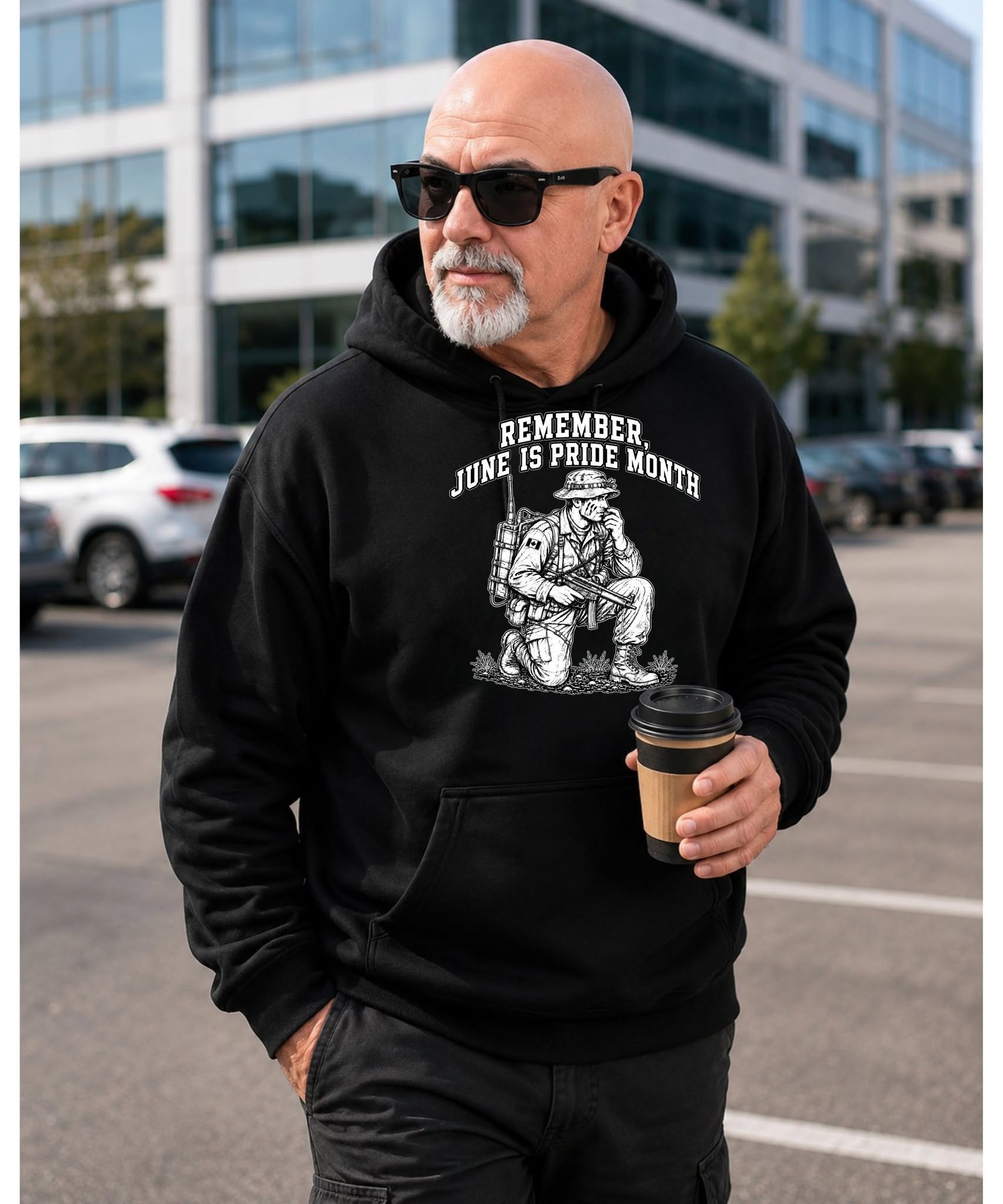 Hoodie -1 Design on Front — Remember June is Pride Month Hoodie