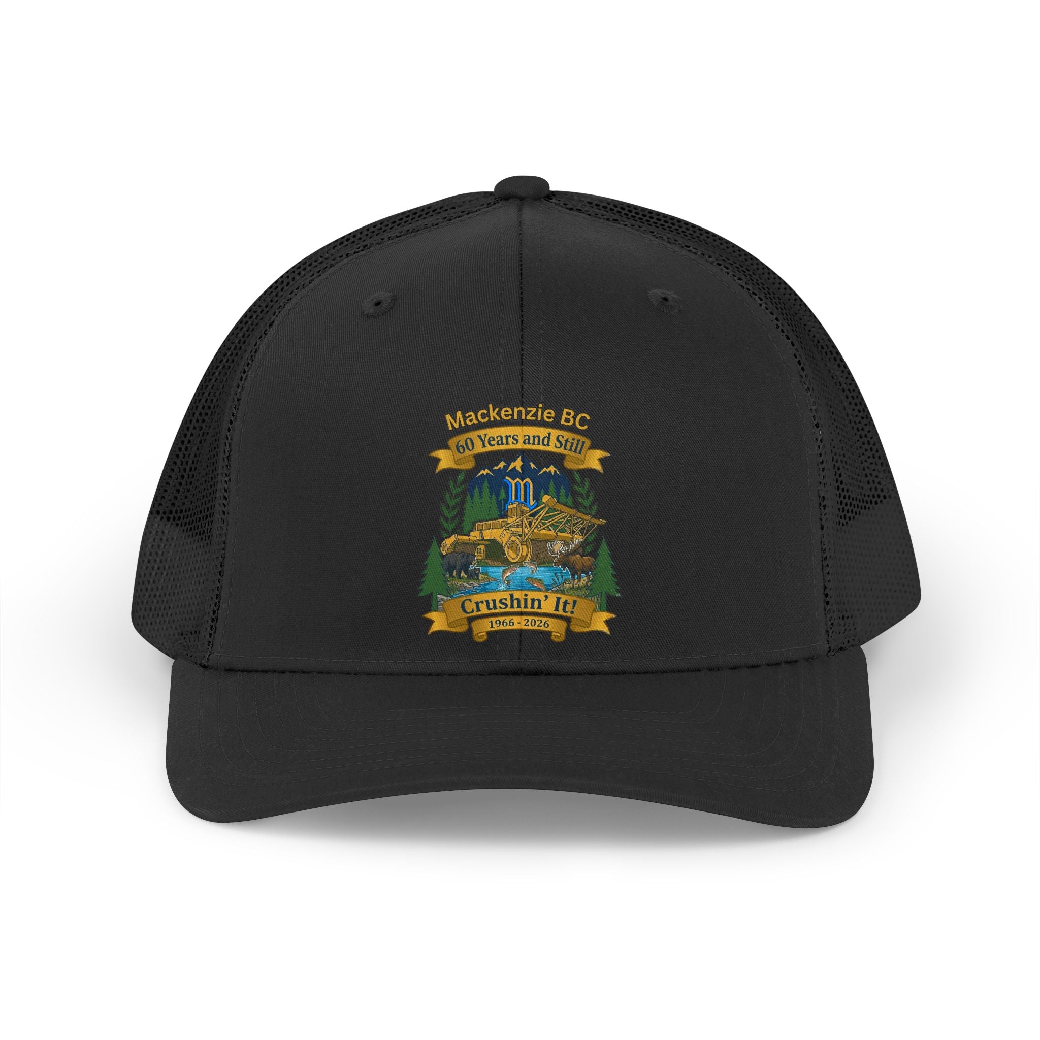 Retro Trucker Hat - 'Crushin' It' Vintage Camping Patch Cap