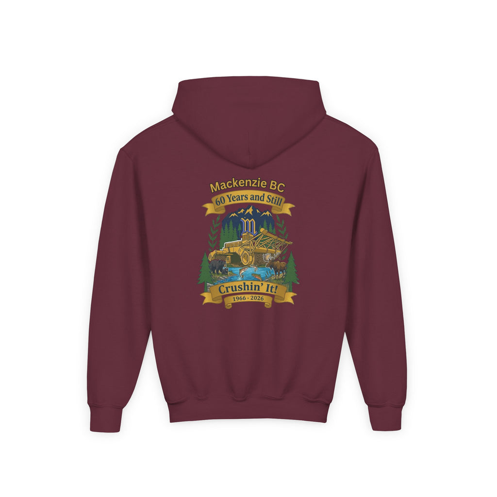 Mackenzie 60th "Crushin' It" & Wildlife Warning Kids Hoodie (Dark Edition)