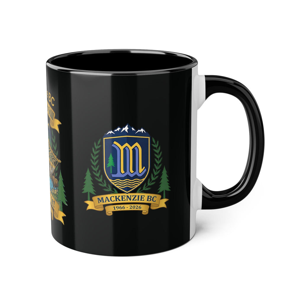 Tri-Color Mackenzie BC 60th Anniversary Ceramic Mug — “60 Years and Still Crushin' It! 1966–2026”