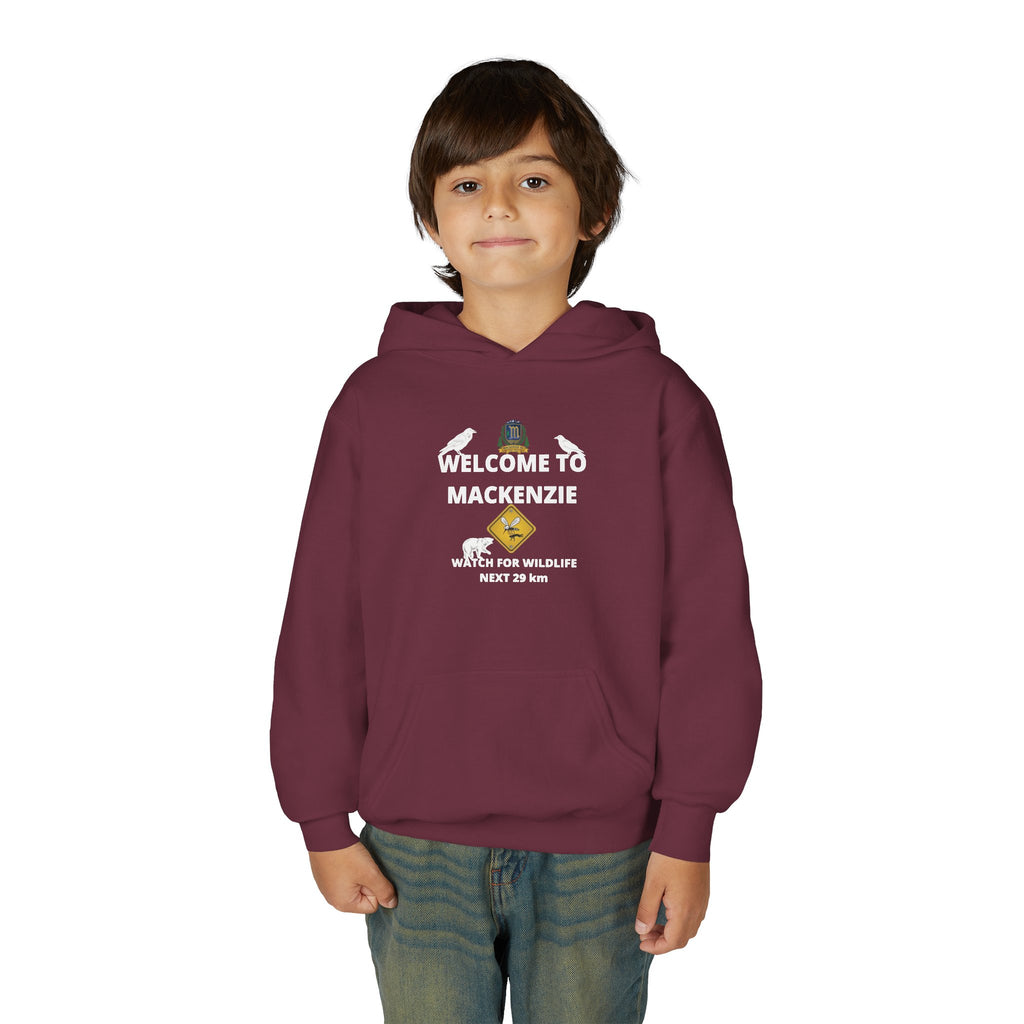 Mackenzie 60th "Crushin' It" & Wildlife Warning Kids Hoodie (Dark Edition)