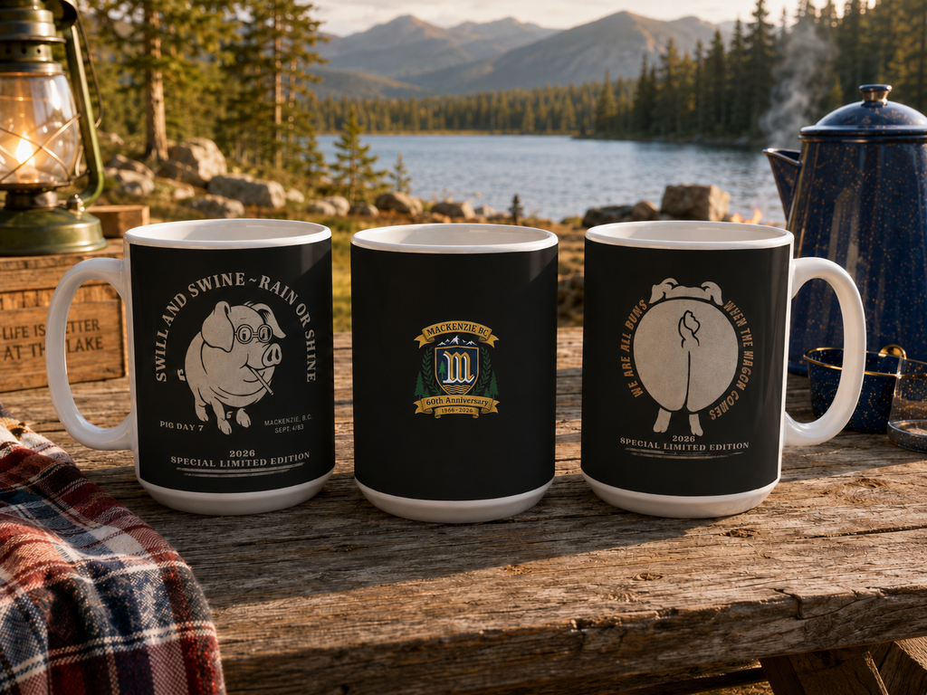 Pig Day 7 15oz Mug — 'Swill and Swine • Rain or Shine'