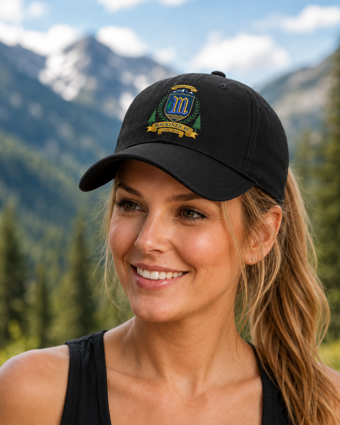 Mackenzie 'Mountain Lodge' Crest Trucker Hat