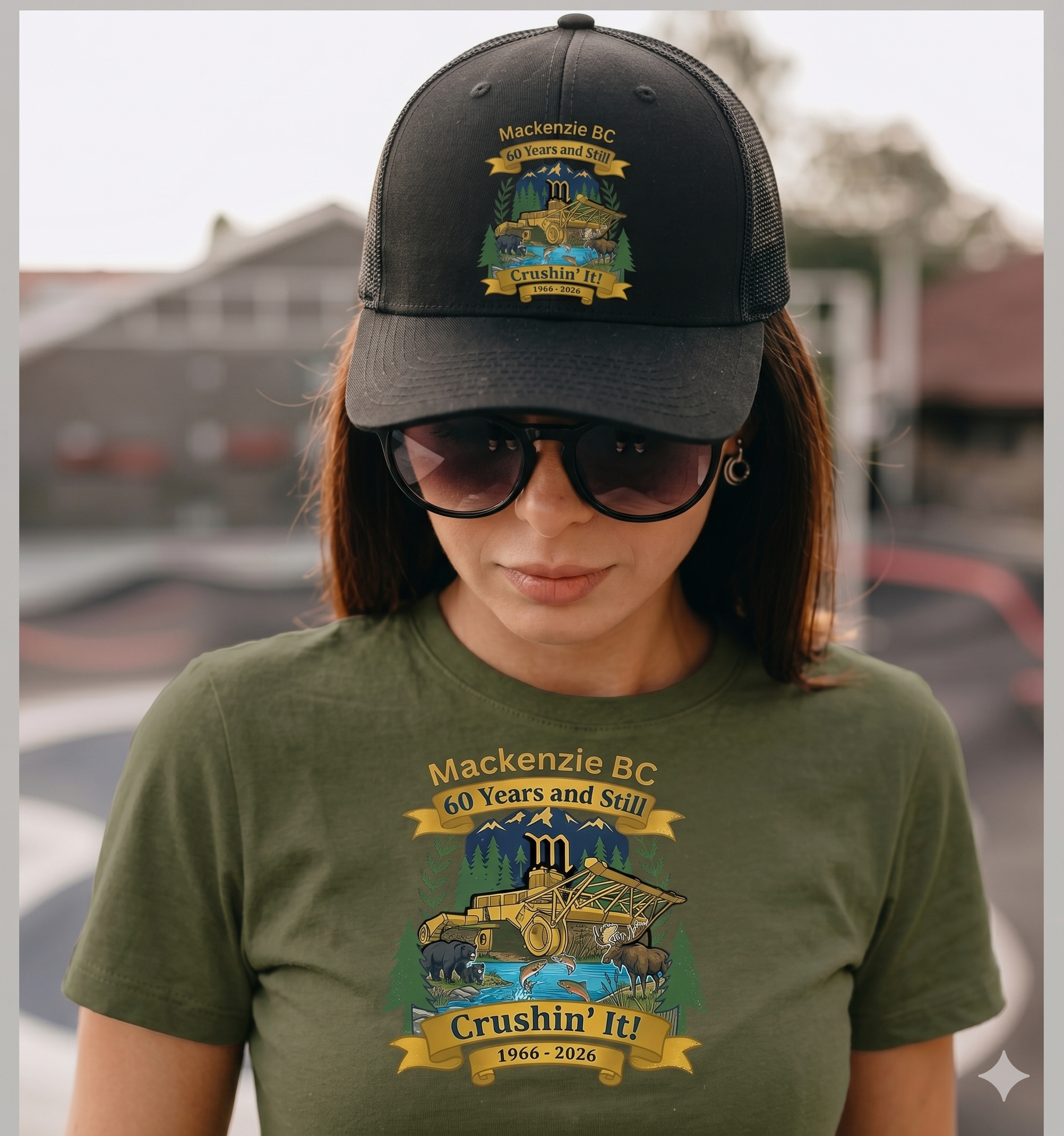 Retro Trucker Hat - 'Crushin' It' Vintage Camping Patch Cap